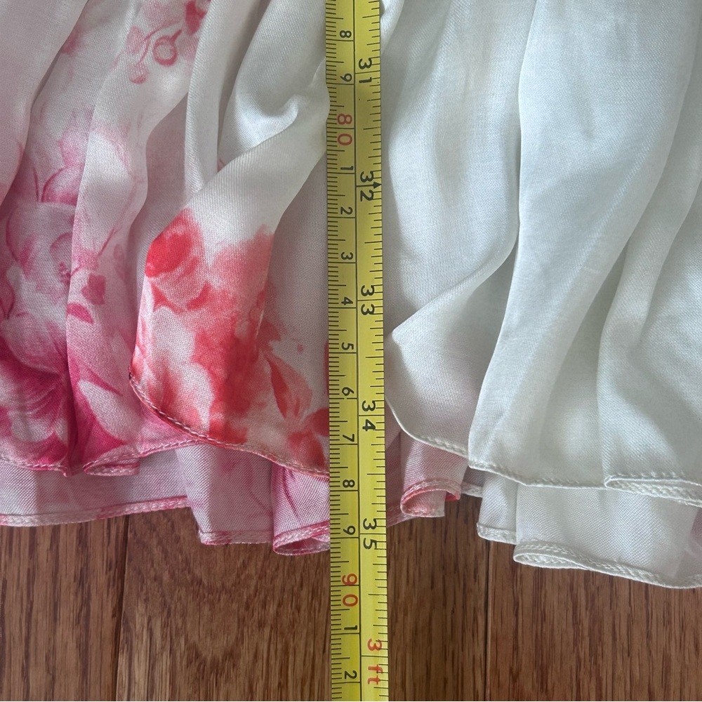 Anthro x Bhanuni by Jyoti Cherry Blossom Mini Dress S Floral Ruffle Cutout Boho - Picture 13 of 16